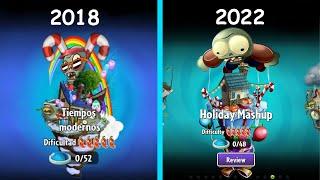Holiday Mashup 2018 Vs 2022 - Plants Vs Zombies 2