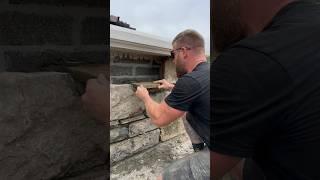 Building natural stone walls #stonemasonry #stonemason #diy #stonewalling