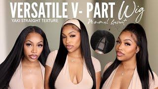 THE PERFECT BLEND! UPGRADED Drawstring YAKI V-PART | Magic V-line + 3 Hairstyles | UNICE HAIR