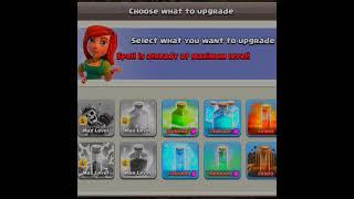 upgrading all spells into Max level in one day | clash of clans | #shorts