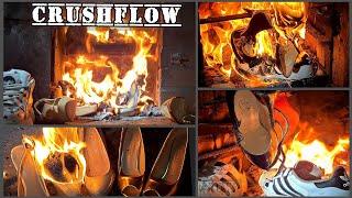 Burning some High Heels and Adidas Superstars (ASMR, scratching, shoeplay) 