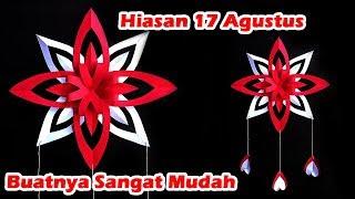 DIY - Hiasan 17 Agustus Dari Kertas | Dekorasi 17 Agustus | Bunga Merah Putih