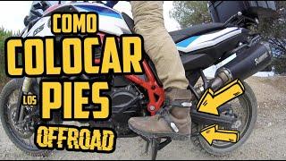 Como colocar los pies encima de la moto en una RUTA OFFROAD  🪵 