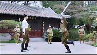 Beautiful agent vs Japanese officer! Kung-fu master? One sword strike wipes him out!