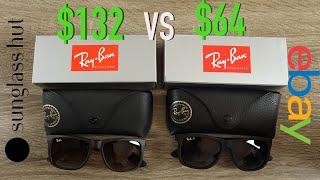 How to Spot Fake Ray-Ban Justin Sunglasses Full Guide - Sunglass Hut vs eBay
