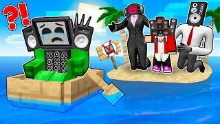 JJ FAMILY kicked MIKEY TV MAN off the ISLAND? TV FAMILY DROPPED out of MIKEY in Minecraft - Maizen