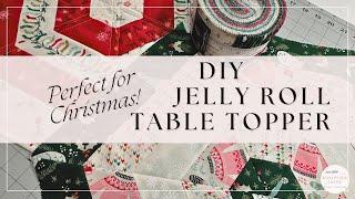 DIY Christmas Jelly Roll Table Topper | Simple Quilting Project for Beginners