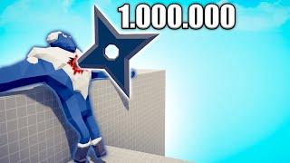 1.000.000 DAMAGE NINJA vs UNITS - TABS | Totally Accurate Battle Simulator 2025