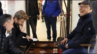 Undercover Backgammon Grandmaster plays in Istanbul Grand Bazaar (FUN TO WATCH!)