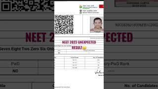 NEET 2023 UNEXPECTED RESULT |NEET 2023 SCORE CARD #neet2023 #neet2024 #neetprep #mbbs #short #viral