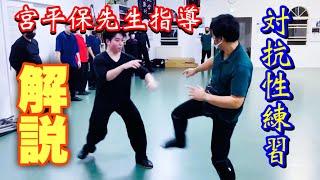 宮平保先生指導による対抗性練習  天行健中国武術館   Tamotsu Miyahira sensei   kungfu  sanshou training