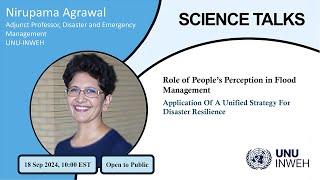 SCIENCE TALK Role of People’s Perception in Flood Management