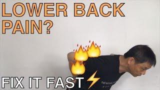 How to get rid of lower back pain in 4 minutes