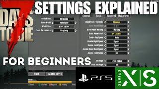 Settings Tips for Beginners - 7 Days to Die Console Edition 1.0 Xbox and PlayStation PS5