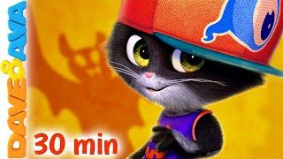  Five Little Kittens | Nursery Rhymes & Halloween Songs | Baby Songs by Dave and Ava 