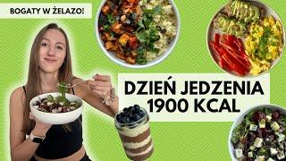 Cały dzień JEDZENIA 1900kcal | dieta bogata w ŻELAZO 