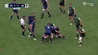 Curtis Langdon and Courtney Lawes massive hit on Josh van der Flier