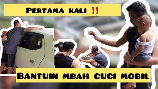 MIRZA BANTU MBAH CUCI MOBIL ‼️ #familyvlog #family #dailyvlog