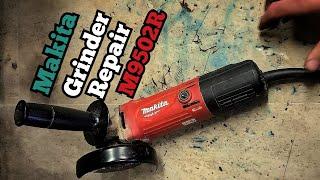 Repairing a cheap DIY Red Makita M9502R grinder with smashed gears for cheap.