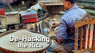 De-Husking the Rice Grains in the Traditional Village Method