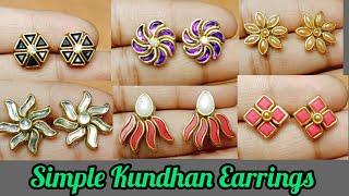 6 Beautiful & Simple Earrings Making//Handmade Earrings//Kundan Earrings