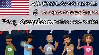 All Exclamations/Sound Commands Every American Voice Can Make | Plotagon Tutorial [SUBTITLED]