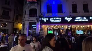 Bucharest Romania | Beautiful Girl in The Old Town | Night Life of Bucharest | 4K Ulta HD Video