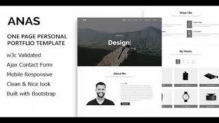 ANAS - Personal Portfolio HTML5 Template | Themeforest Website Templates and Themes