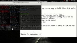 How to use vpn on Kali Linux 2 0