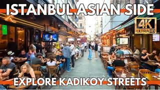 ISTANBUL TURKEY 2024 CITY CENTER 4K WALKING TOUR KADIKOY MARKETS,SHOPS,RESTAURANTS,STREET FOODS