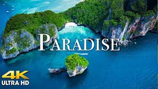 FLYING OVER PARADISE (4K UHD) Amazing Beautiful Nature Scenery & Relaxing Music - 4K Video Ultra HD