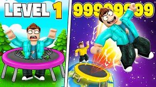 FLYING OUT OF EARTH IN ROBLOX TRAMPOLINE SIMULATOR!!!🪽🪽️️