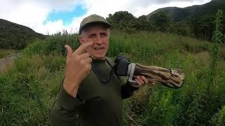 Cristiano Voitina fotografando aves em Itatiaia.