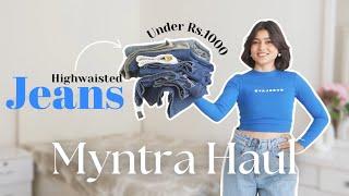 I ordered High Waist Jeans from Myntra | Highwaist Jeans | Straight Fit Jeans, Wide leg jeans