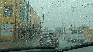 Driving In RAIN Downtown, Neighborhoods and Streets for Relaxation, Sleep and Study Sessions
