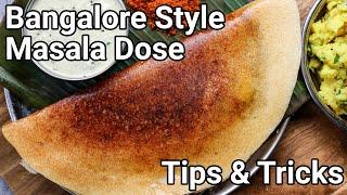 hotel style thick & red colored masala dosa recipe | crispy roasted hotel style masala dosa recipe