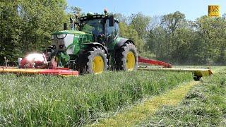 Großeinsatz Grasernte 2019 Gras mähen - wenden - häckseln u. silieren 1. Schnitt - Claas Jaguar 850