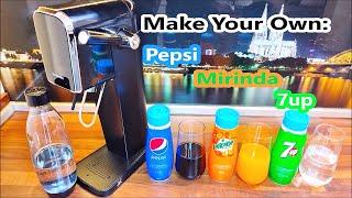 Soda Stream ART Sparkling Water Maker with CO2 Cylinder | Unboxing Testing Making Pepsi Mirinda 7Up