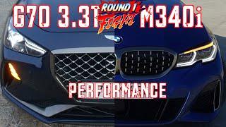 BMW M340i vs. 제네시스 G70 3.3T 스포츠 H트랙 라운드 1 퍼포먼스 비교(BMW M340i vs. Genesis G70 3.3t sports performance)