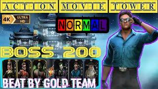 Action Movie Normal Tower | 200 Boss | Beat By Gold Team |Mortal Kombat Mobile