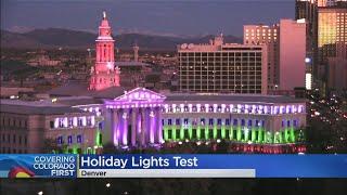 Denver City County Building Tests Holiday Lights