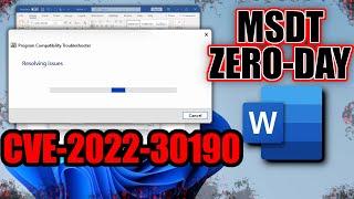 Exploiting MSDT 0-Day CVE-2022-30190