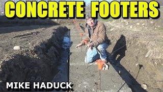 POURING CONCRETE FOOTERS (Mike Haduck)