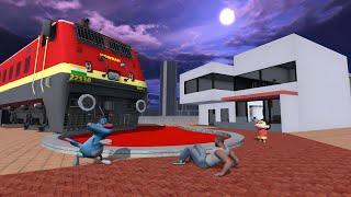 Big Bhootiya Train attack house in Indian Bikes Driving 3d