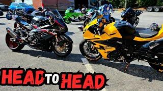 BmwS1000rr vs SuzukiGSX-R1000R| Head to Head | Battle Royale | Who's Faster 