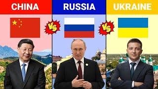 China Vs Russia Vs Ukraine || Country Comparison 2023 || Versus Kingdom