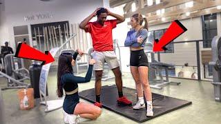 CCUMBER WORKOUT INSTRUCTOR PRANK  ON TWO BADDIES IN THE GYM ‍️