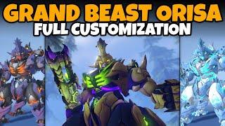 Grand Beast Orisa Mythic Skin - Overwatch 2 (Full Customization, All Options, Colors, More!)