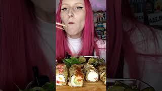 ASMR MUKBANG  роллы #mukbang #асмр #asmr #eating #asmrfood #asmrrelaxing #asmreating  #shorts