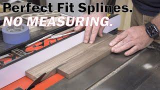 How to Cut Perfect Blade-Width Splines Without Measuring / How to Make Wooden Splines